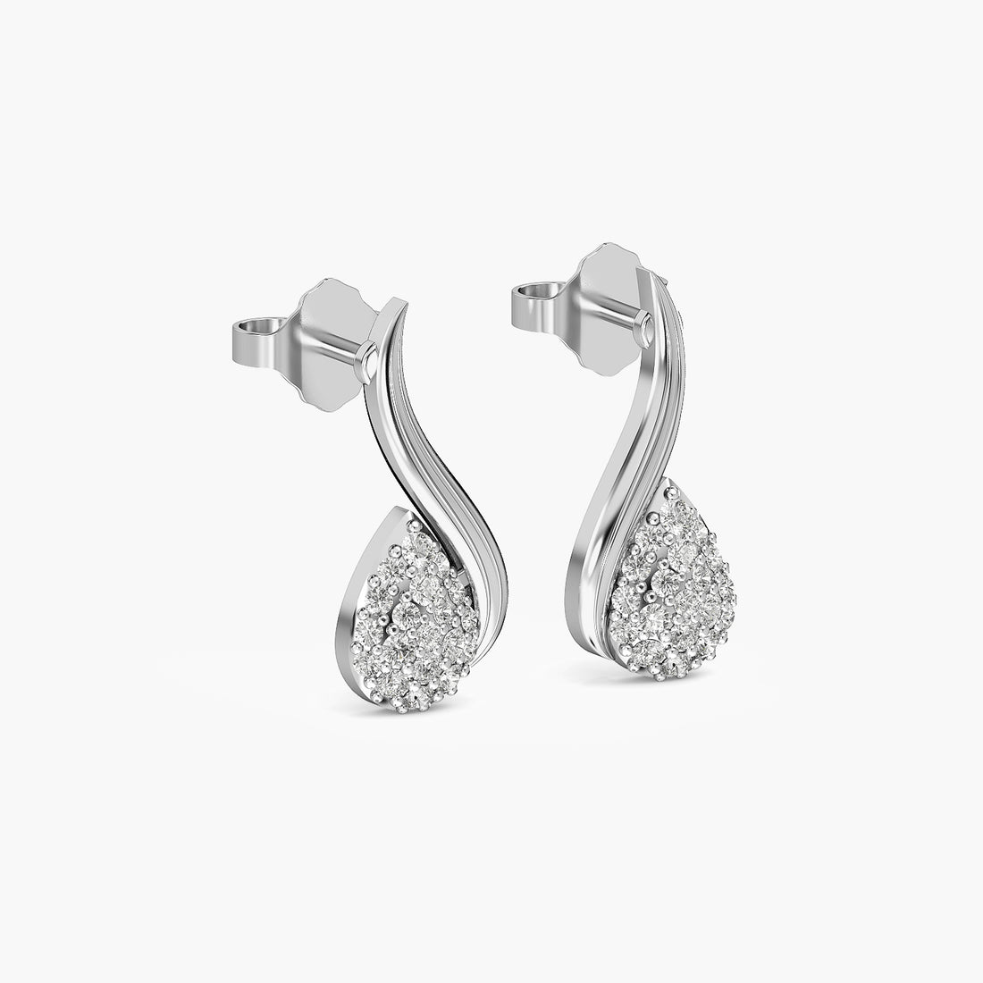 Curved Leaf Drop Stud
