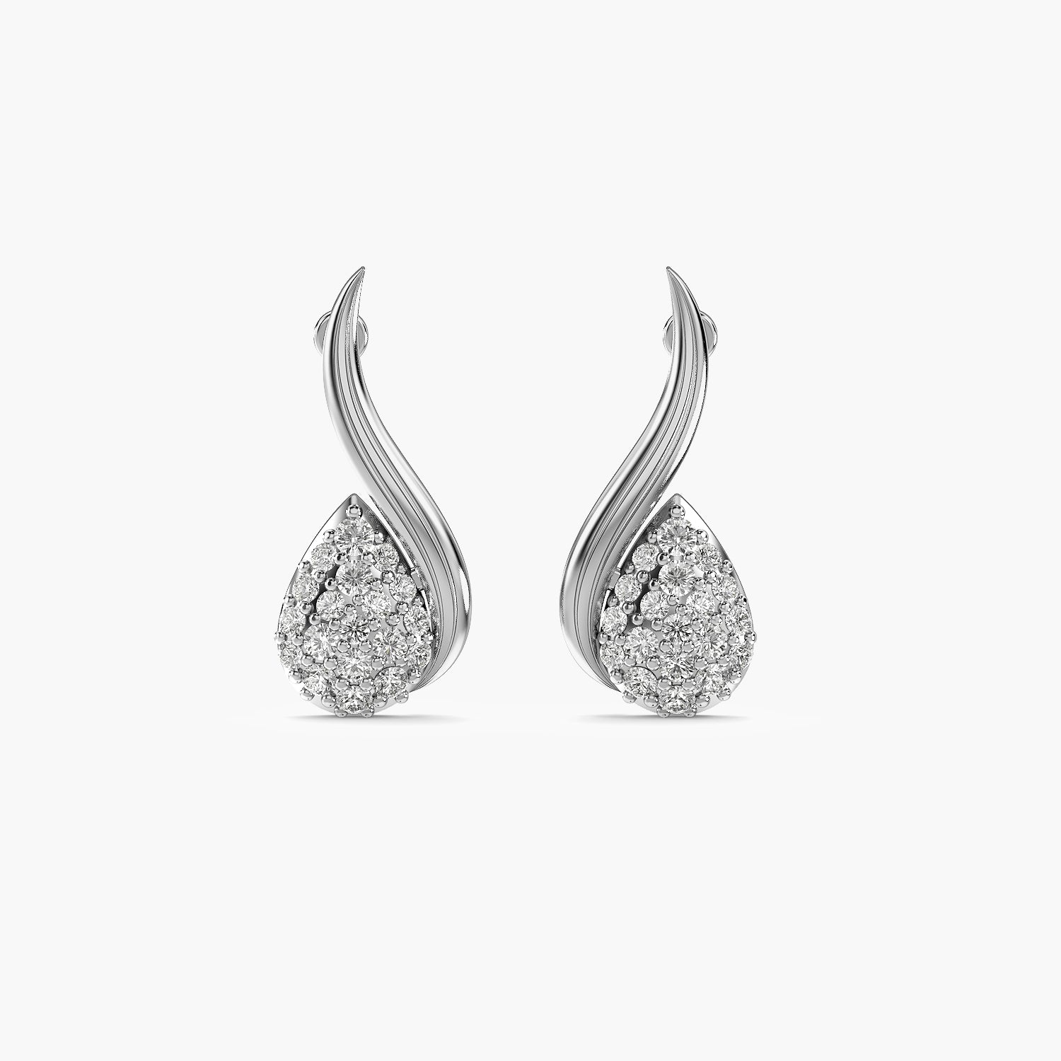 Curved Leaf Drop Stud