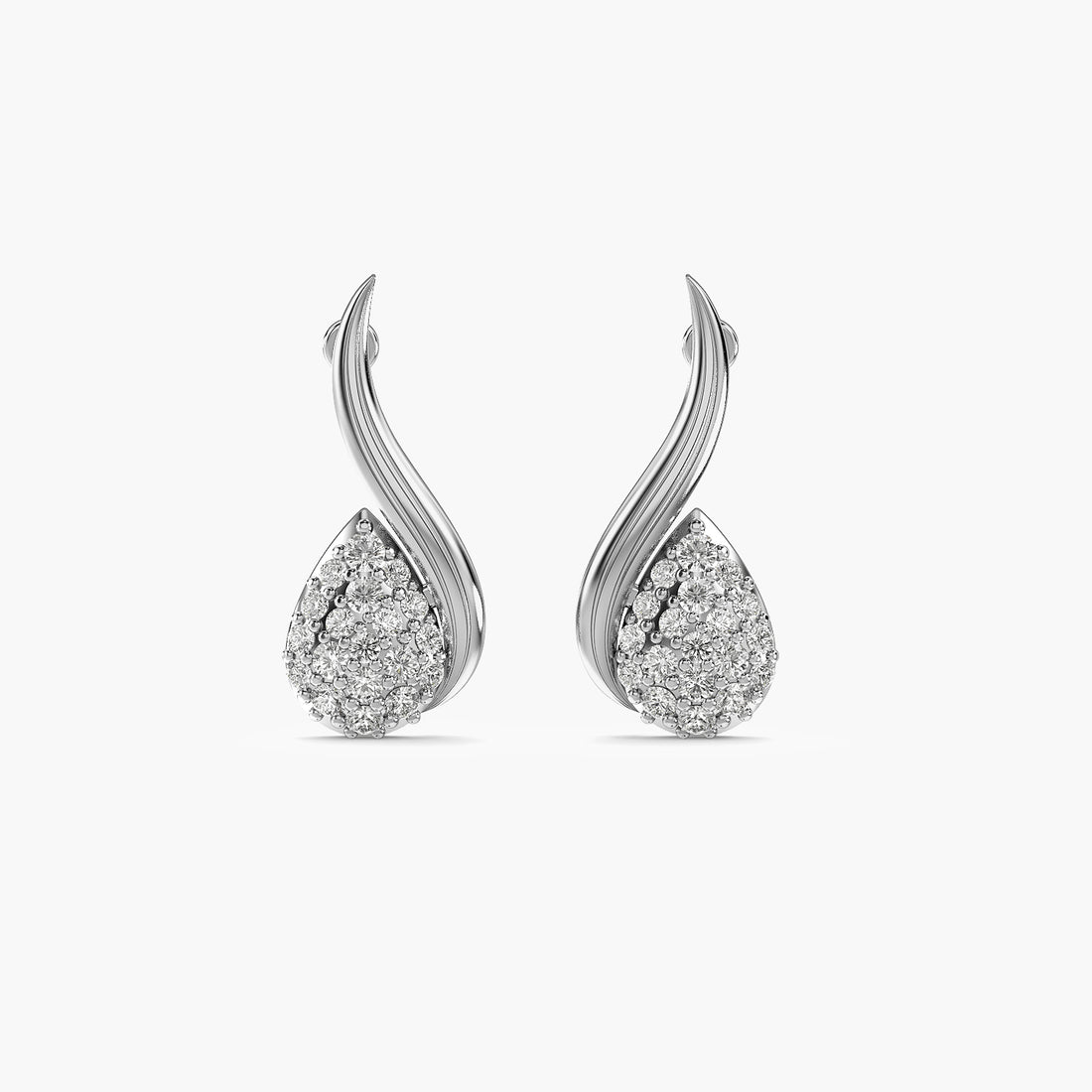 Curved Leaf Drop Stud