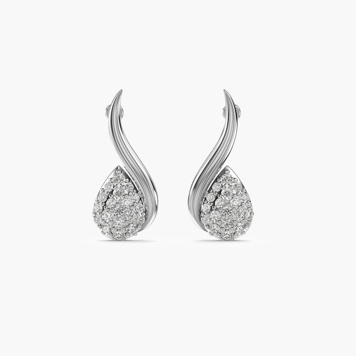 Curved Leaf Drop Stud