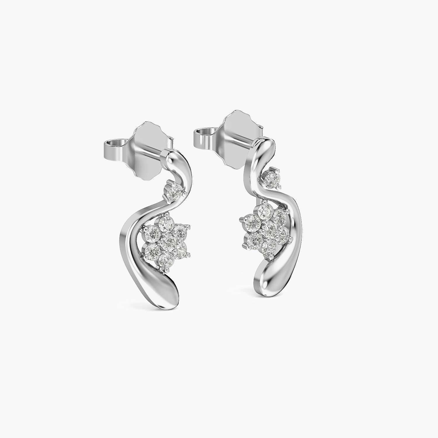 Celara Petal Curve Earrings