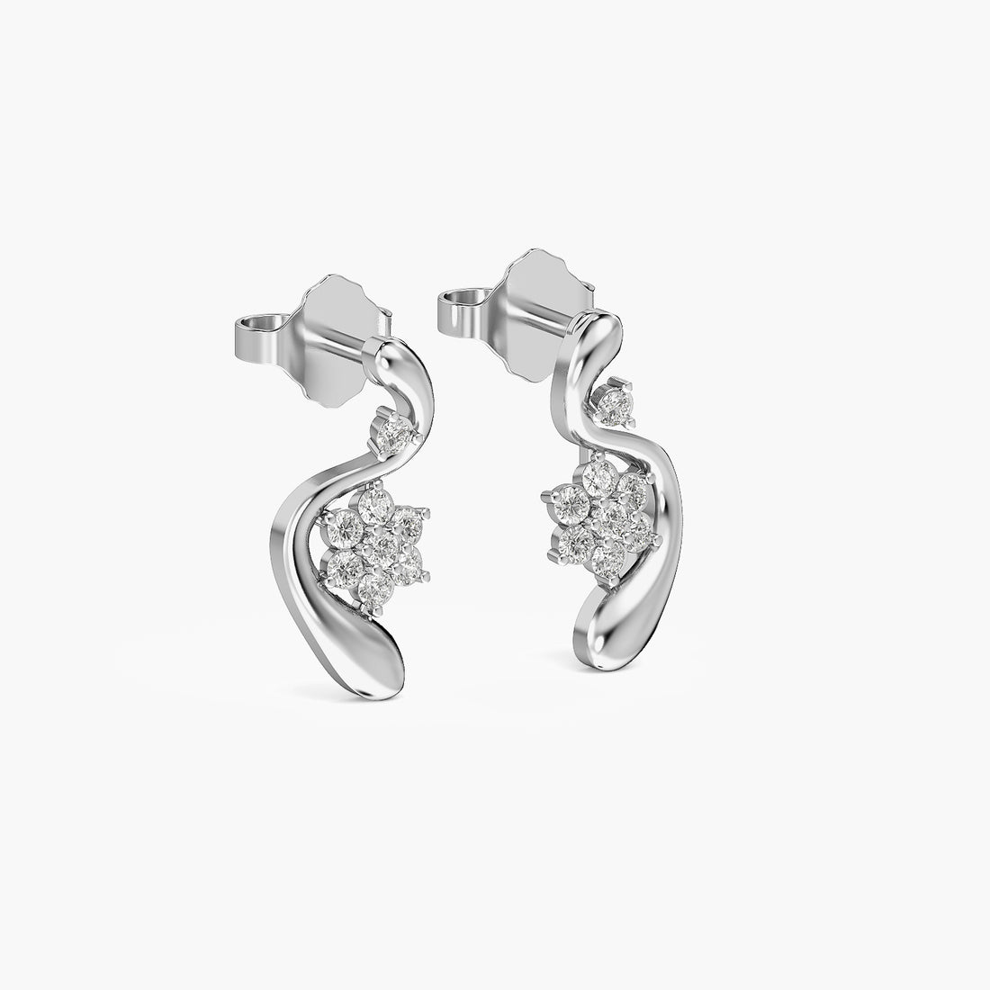 Celara Petal Curve Earrings