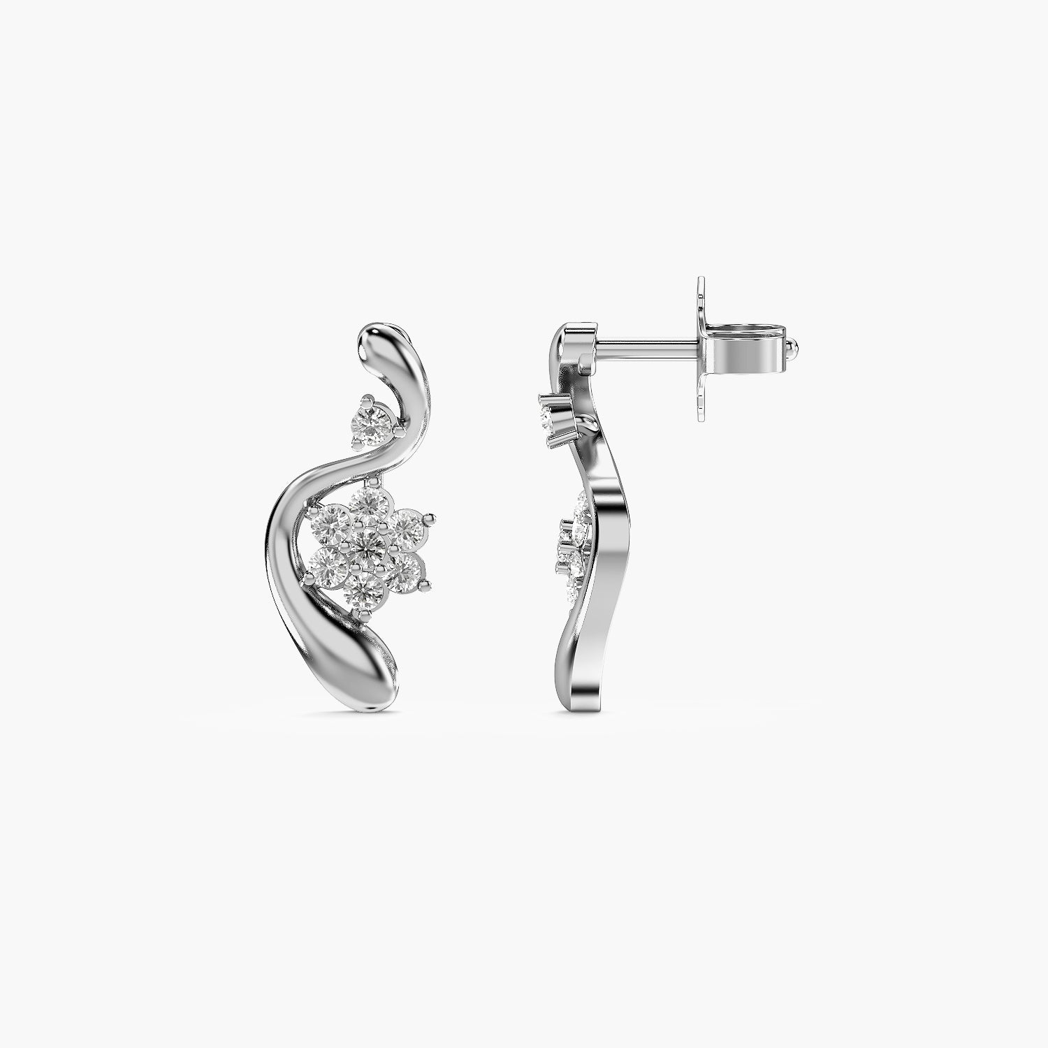Celara Petal Curve Earrings