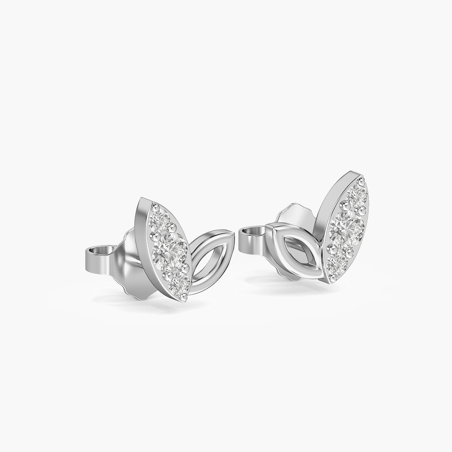 Seren Leaf Marquise Studs