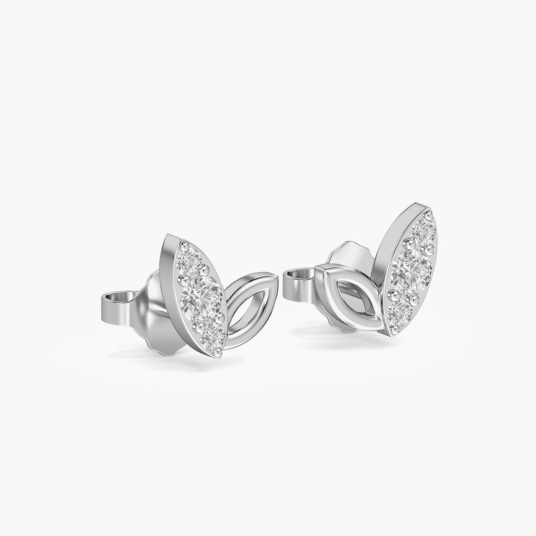 Seren Leaf Marquise Studs