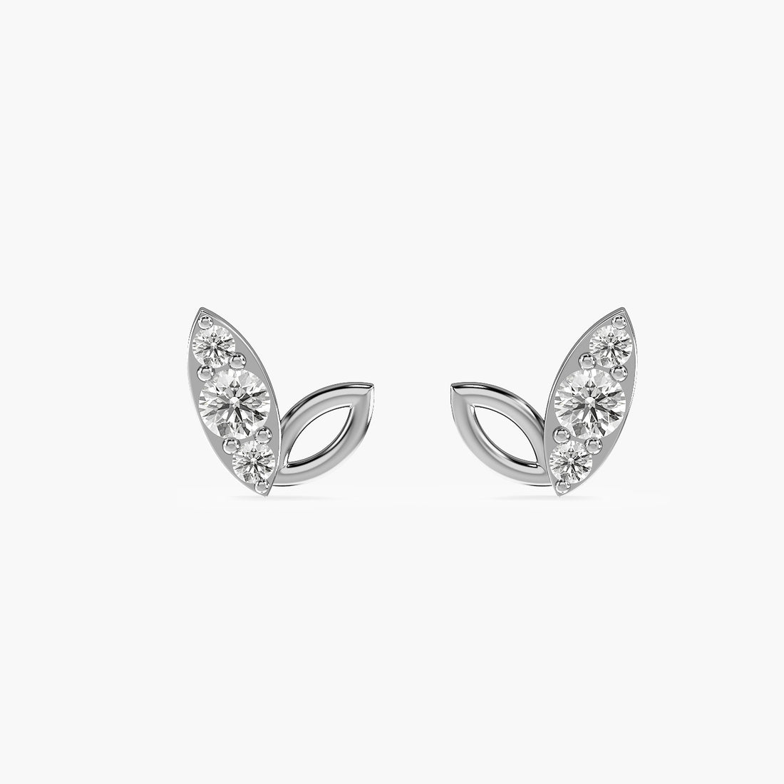 Seren Leaf Marquise Studs