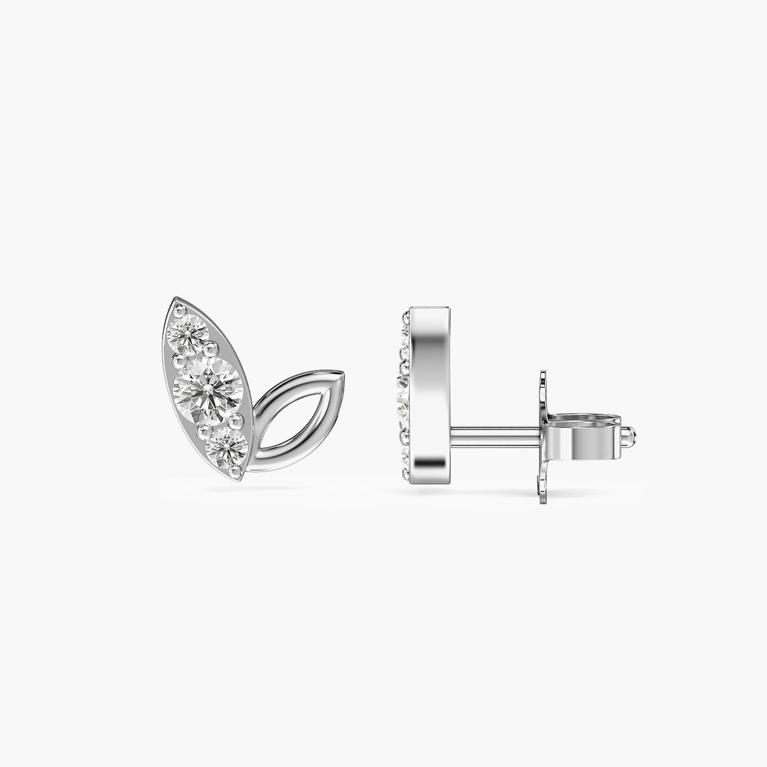 Seren Leaf Marquise Studs