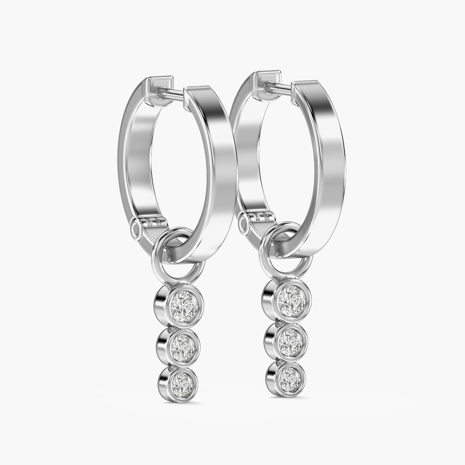 Triple Drop Hoop Earrings