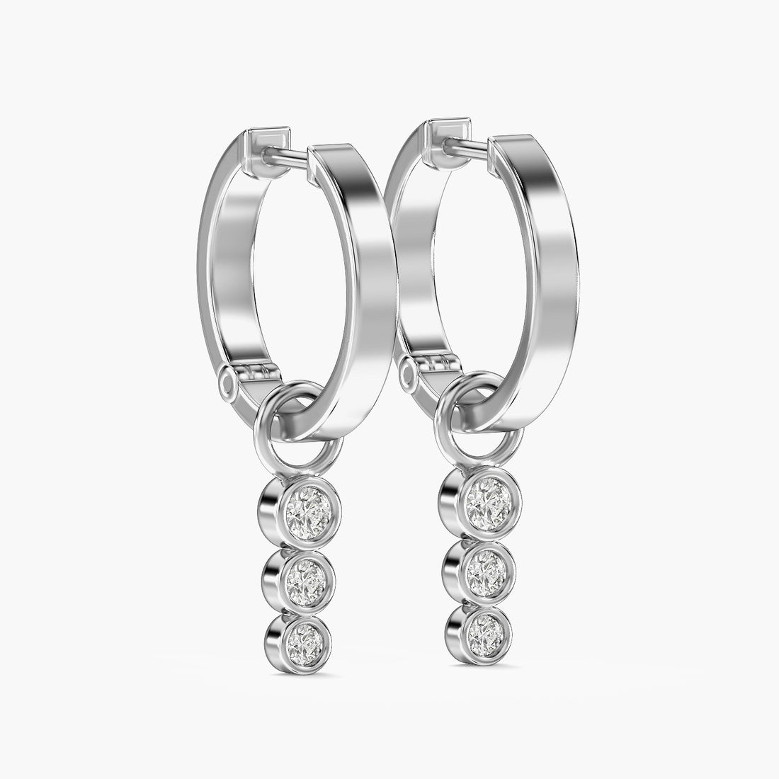 Triple Drop Hoop Earrings