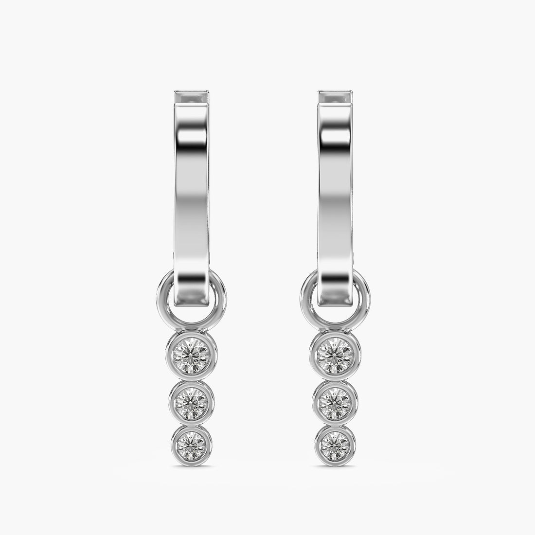 Triple Drop Hoop Earrings
