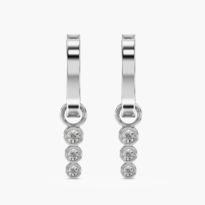 Triple Drop Hoop Earrings