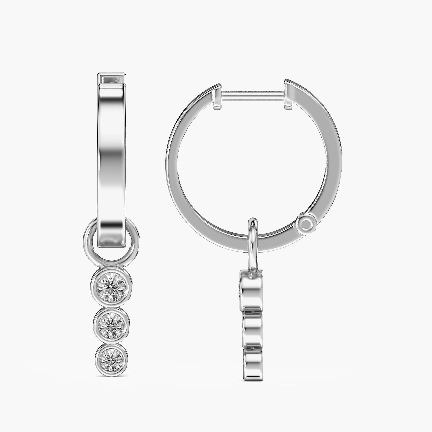 Triple Drop Hoop Earrings