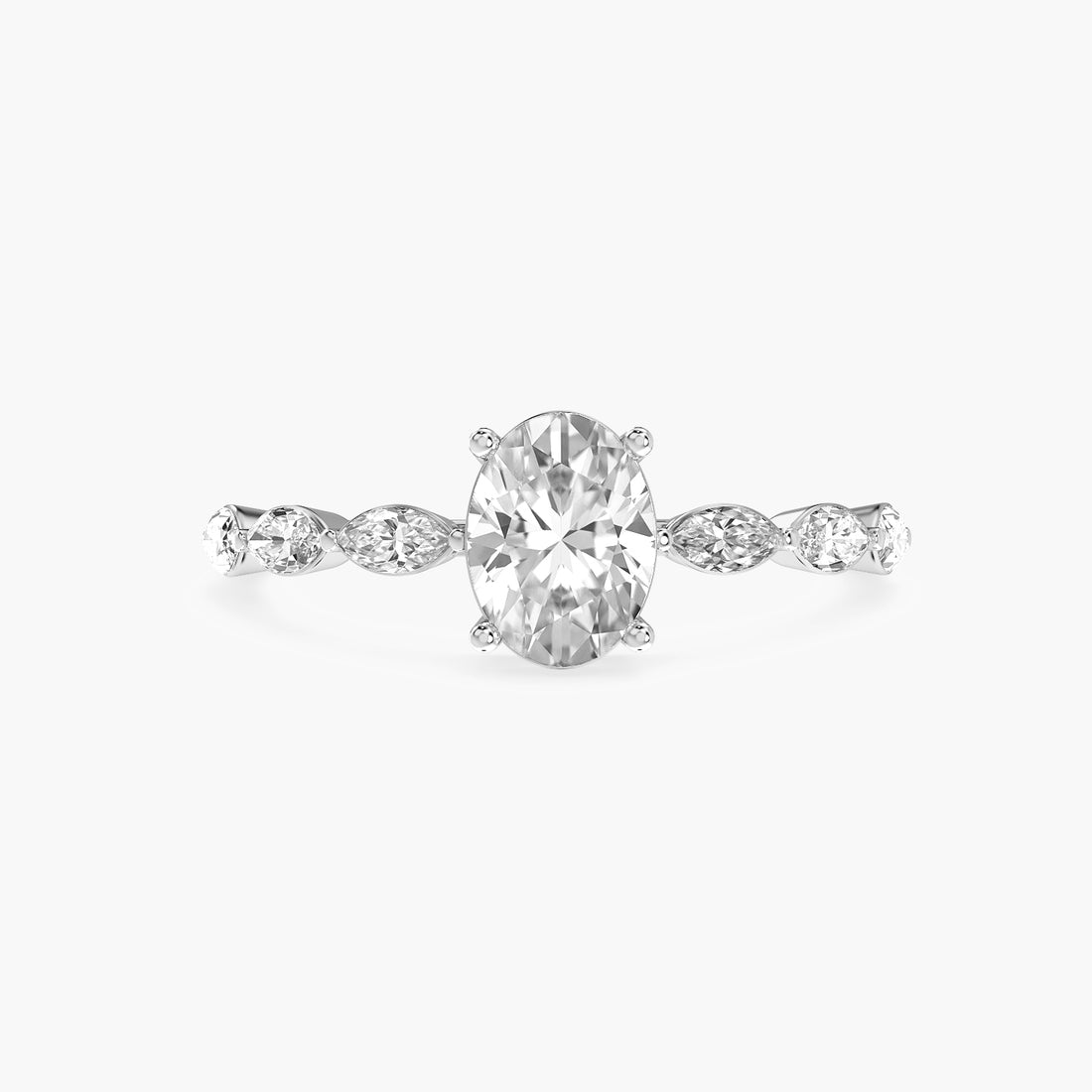 Marquise Accent Oval Ring