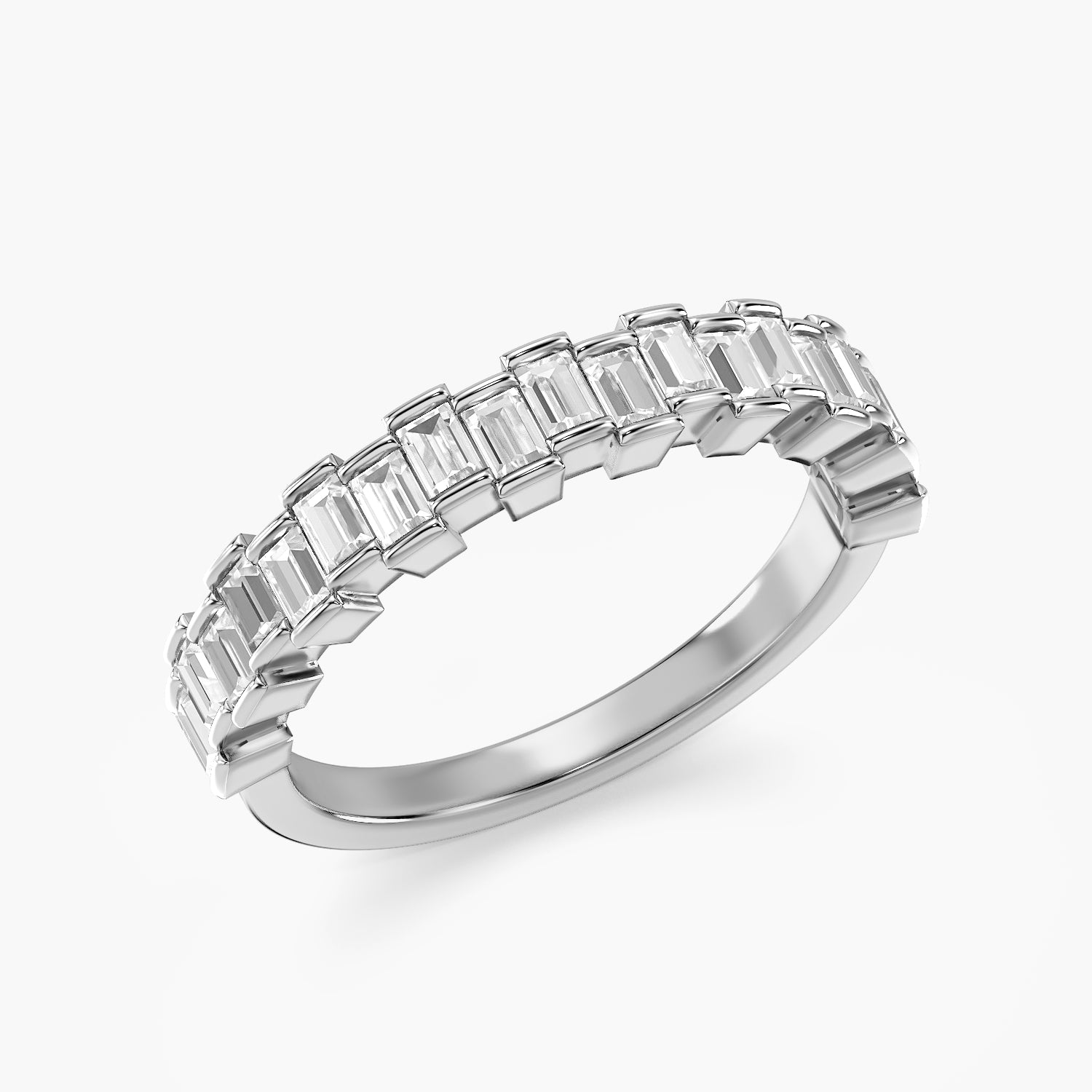Baguette Half Eternity Ring