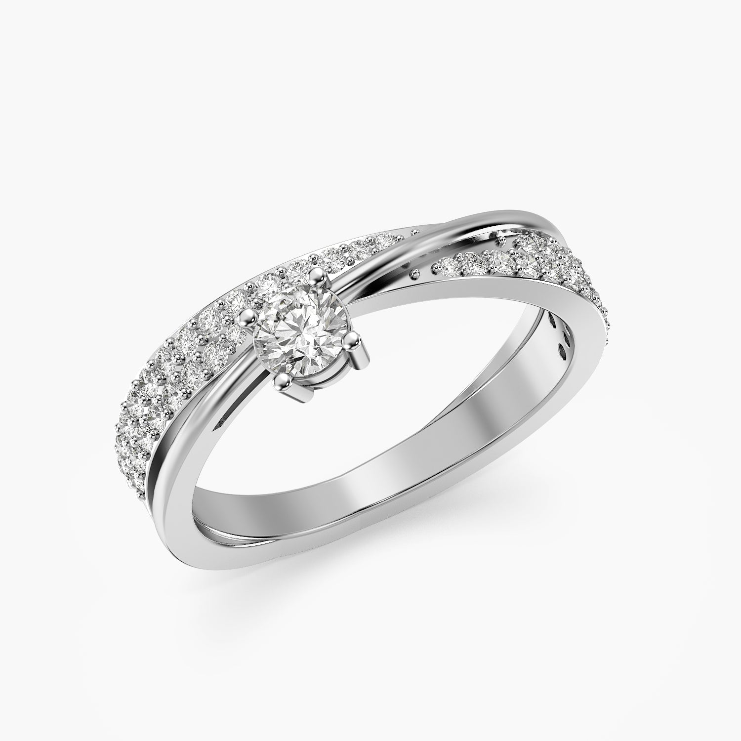 Elara Twin Band Spark Ring
