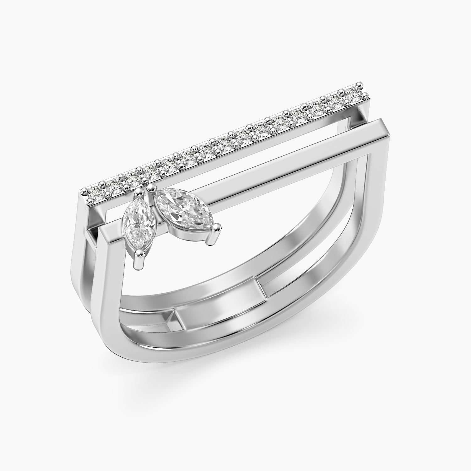 Marquise Accent Band Ring