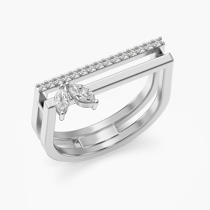 Marquise Accent Band Ring