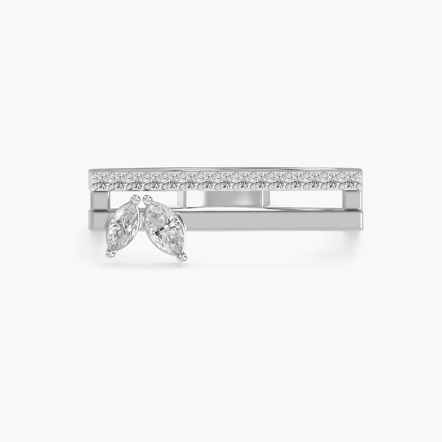 Marquise Accent Band Ring