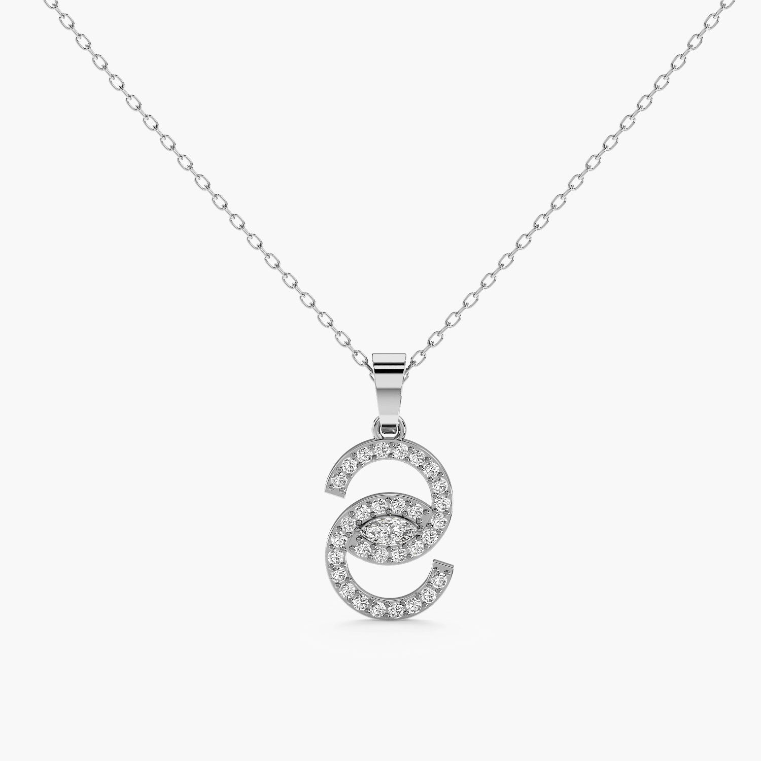 Crescent Cascade Necklace(With Chain)