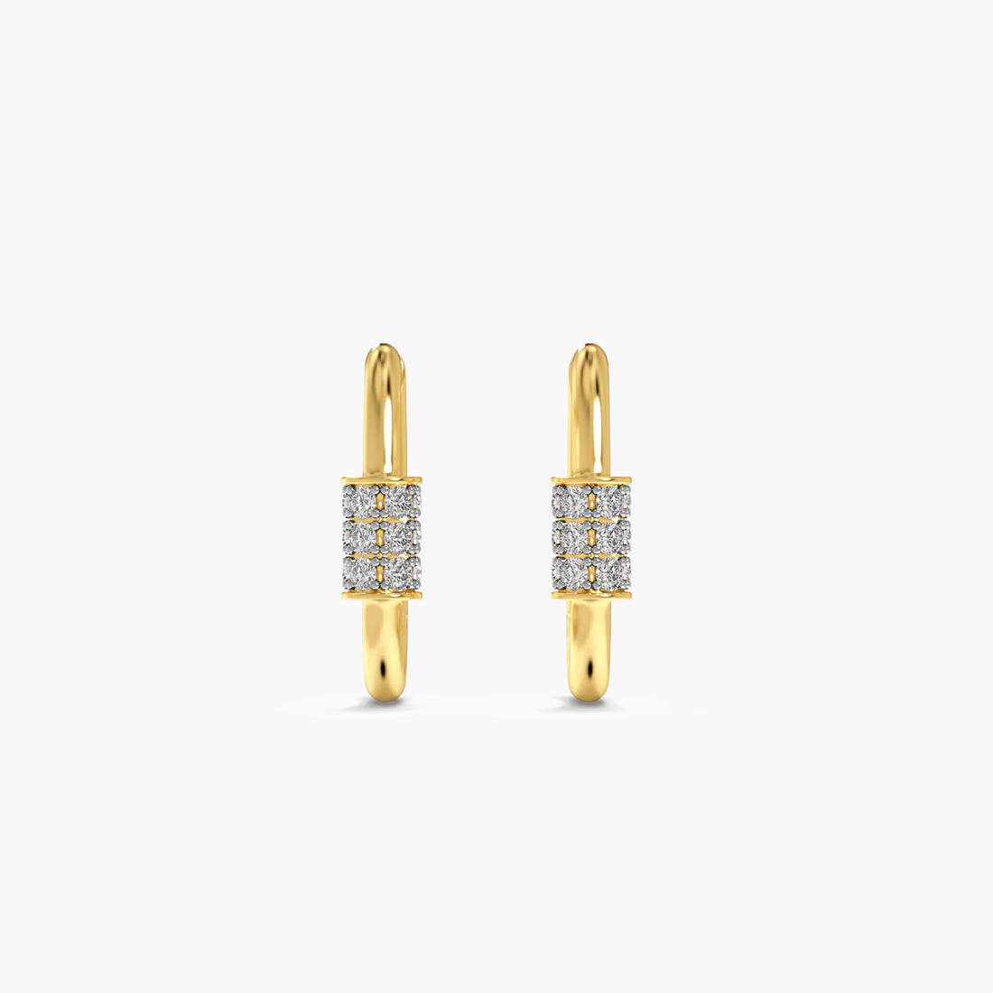 Daily Spark - Front View in Yellow Gold - Diamond Jewellery by Moena