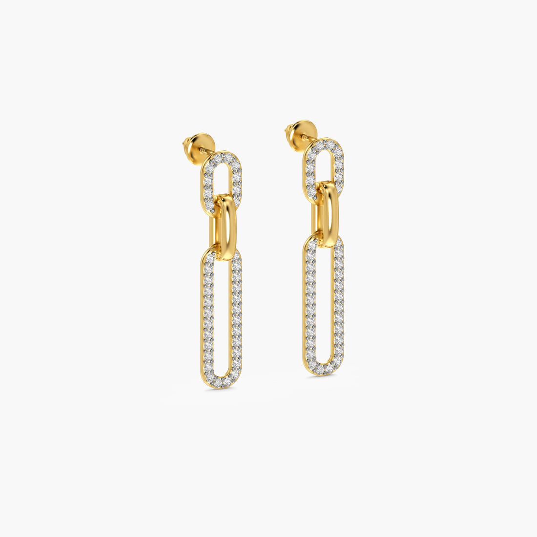 Urban Loop - 3D View in Yellow Gold - Diamond Jewellery by Moena