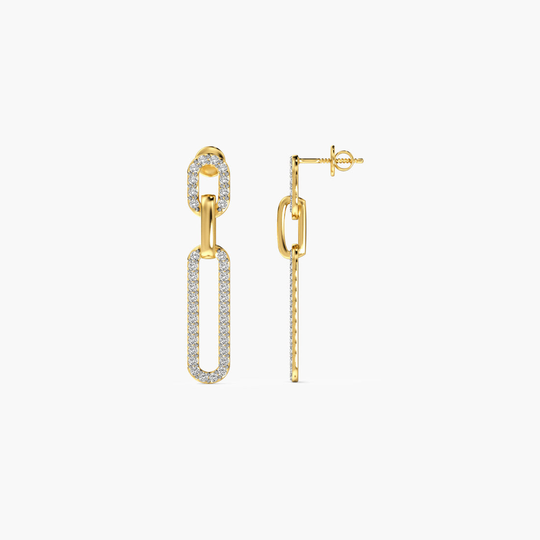 Urban Loop - Side View in Yellow Gold - Diamond Jewellery by Moena