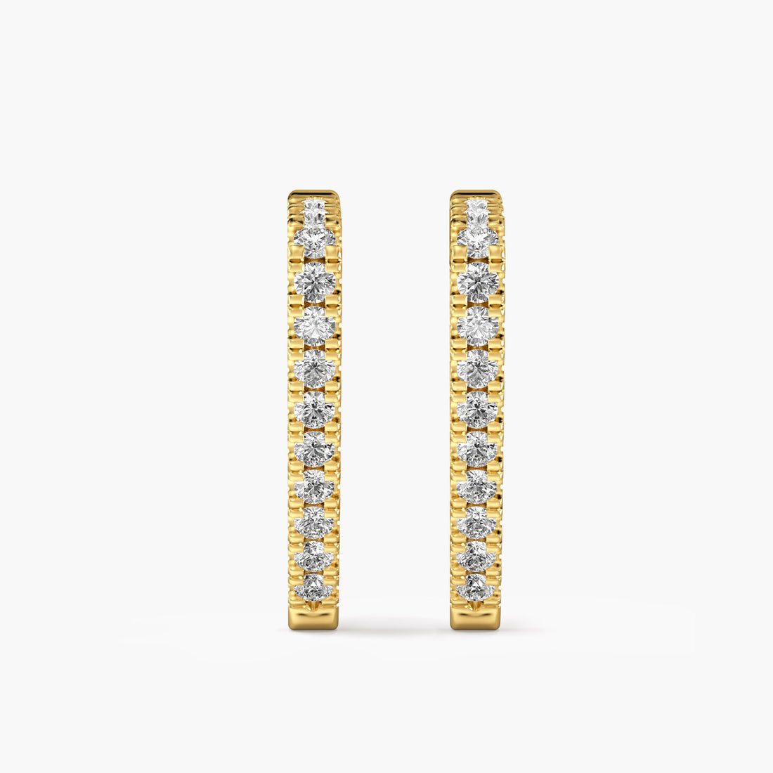 Edge Gleam - Front View in Yellow Gold - Diamond Jewellery by Moena