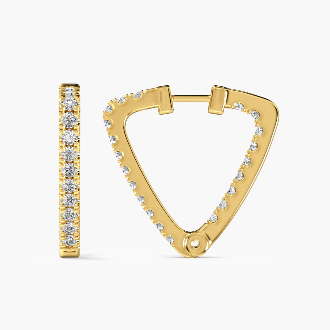 Edge Gleam - Side View in Yellow Gold - Diamond Jewellery by Moena