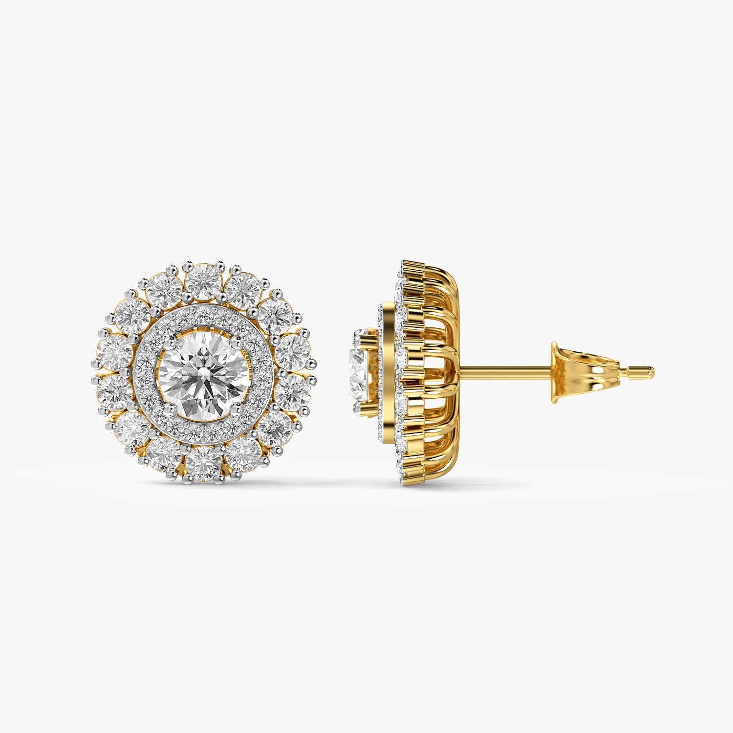 Aurielle Halo Diamond Studs
