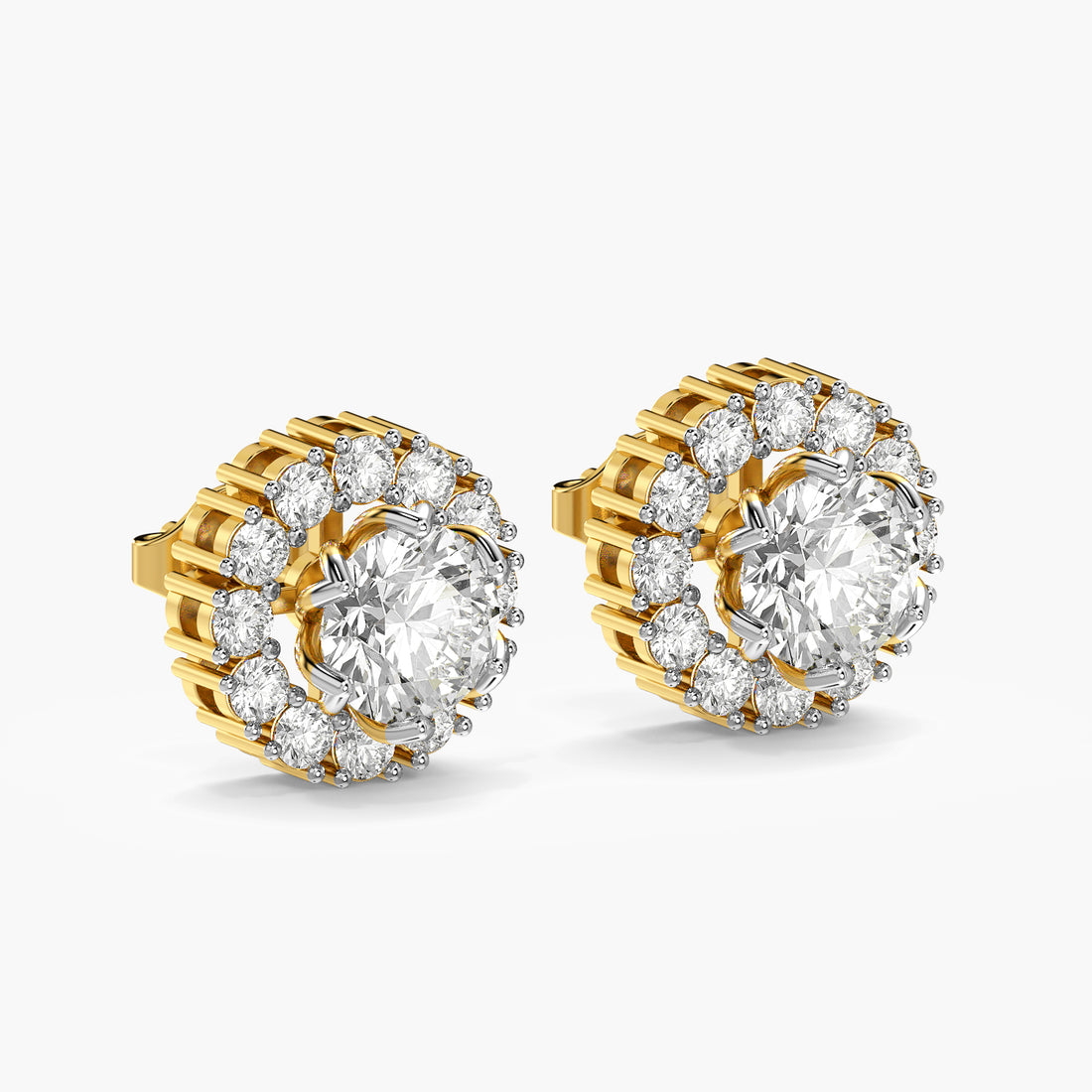 Lunara Halo Diamond Studs