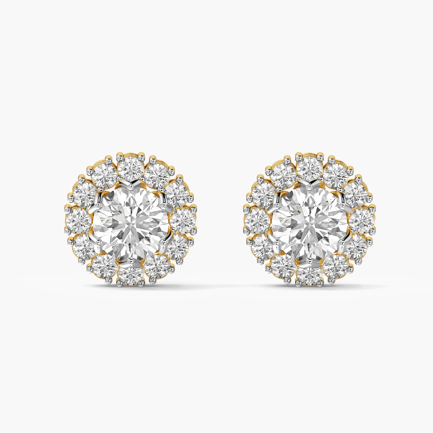 Lunara Halo Diamond Studs