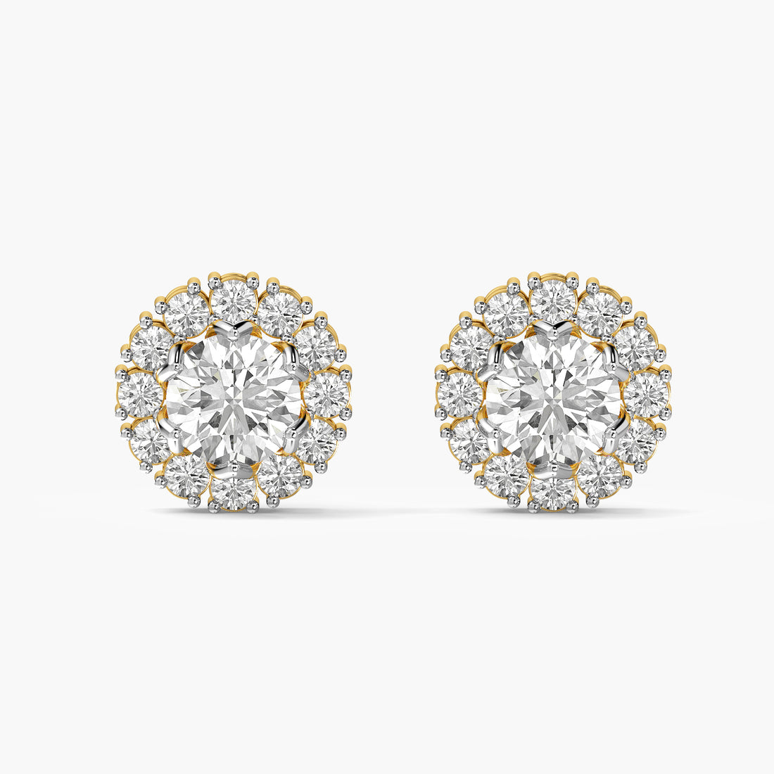 Lunara Halo Diamond Studs