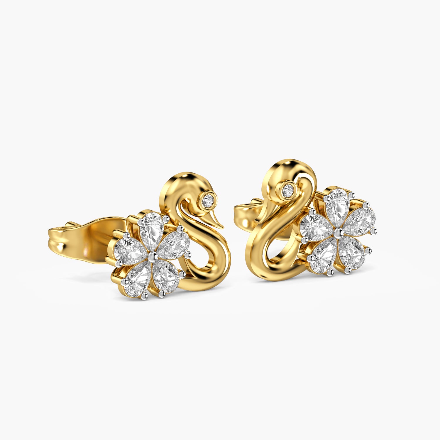 Seren Swan Diamond Studs
