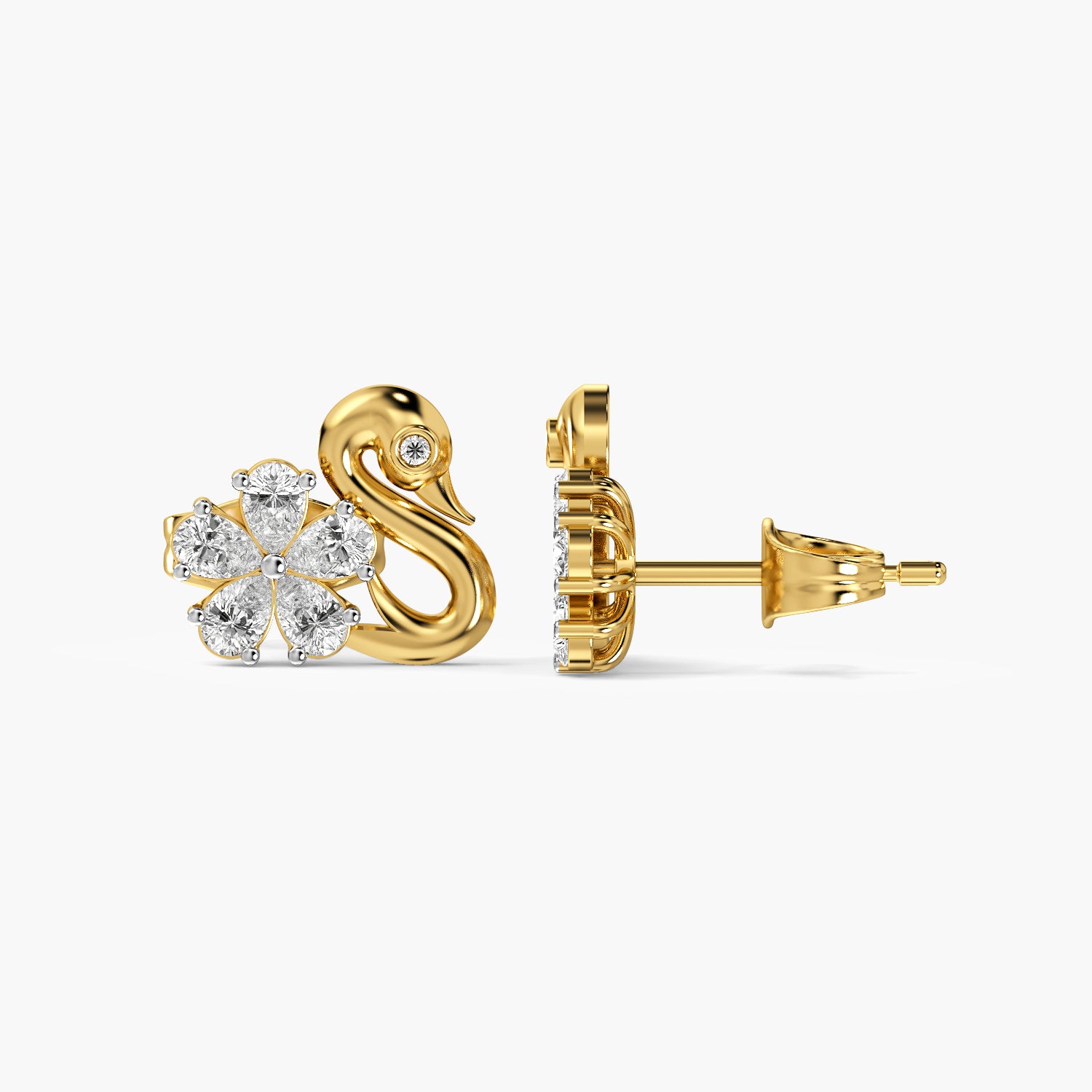 Seren Swan Diamond Studs