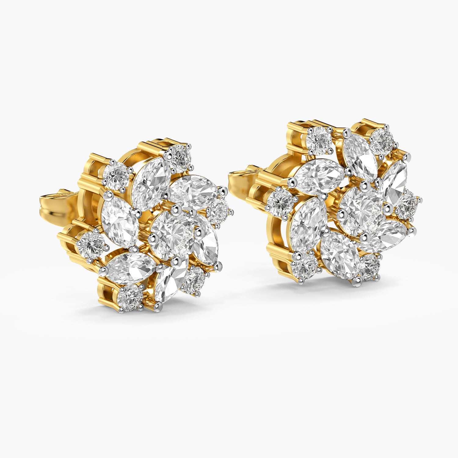 Aveline Petal Diamond Studs