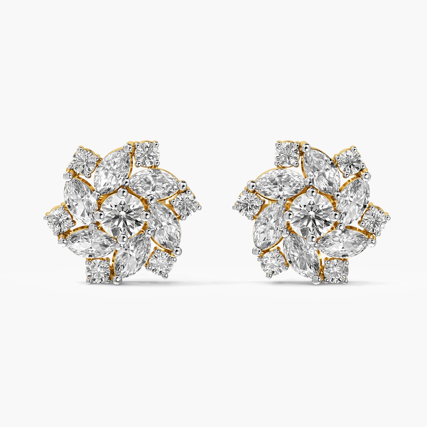 Aveline Petal Diamond Studs