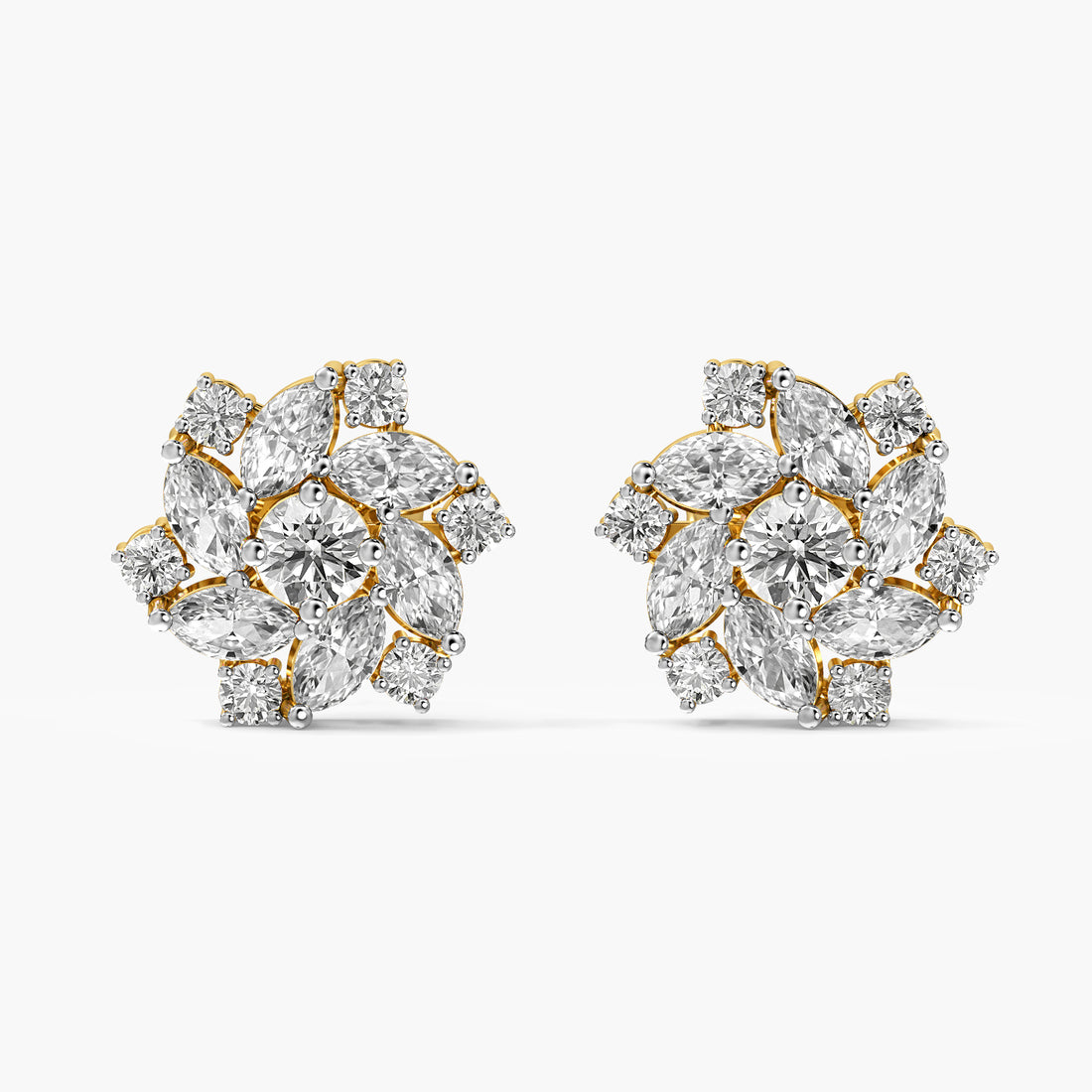 Aveline Petal Diamond Studs