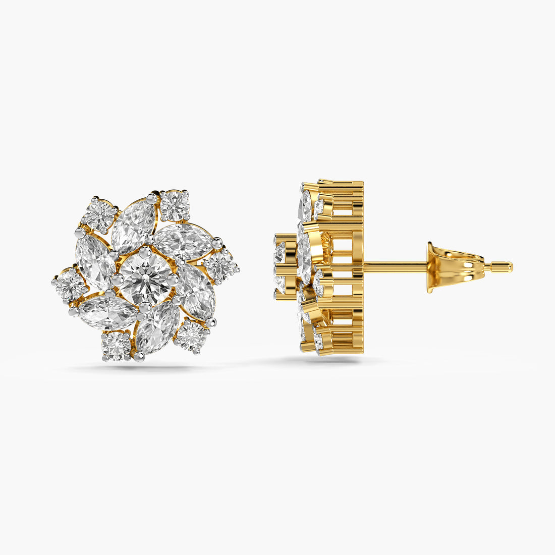 Aveline Petal Diamond Studs