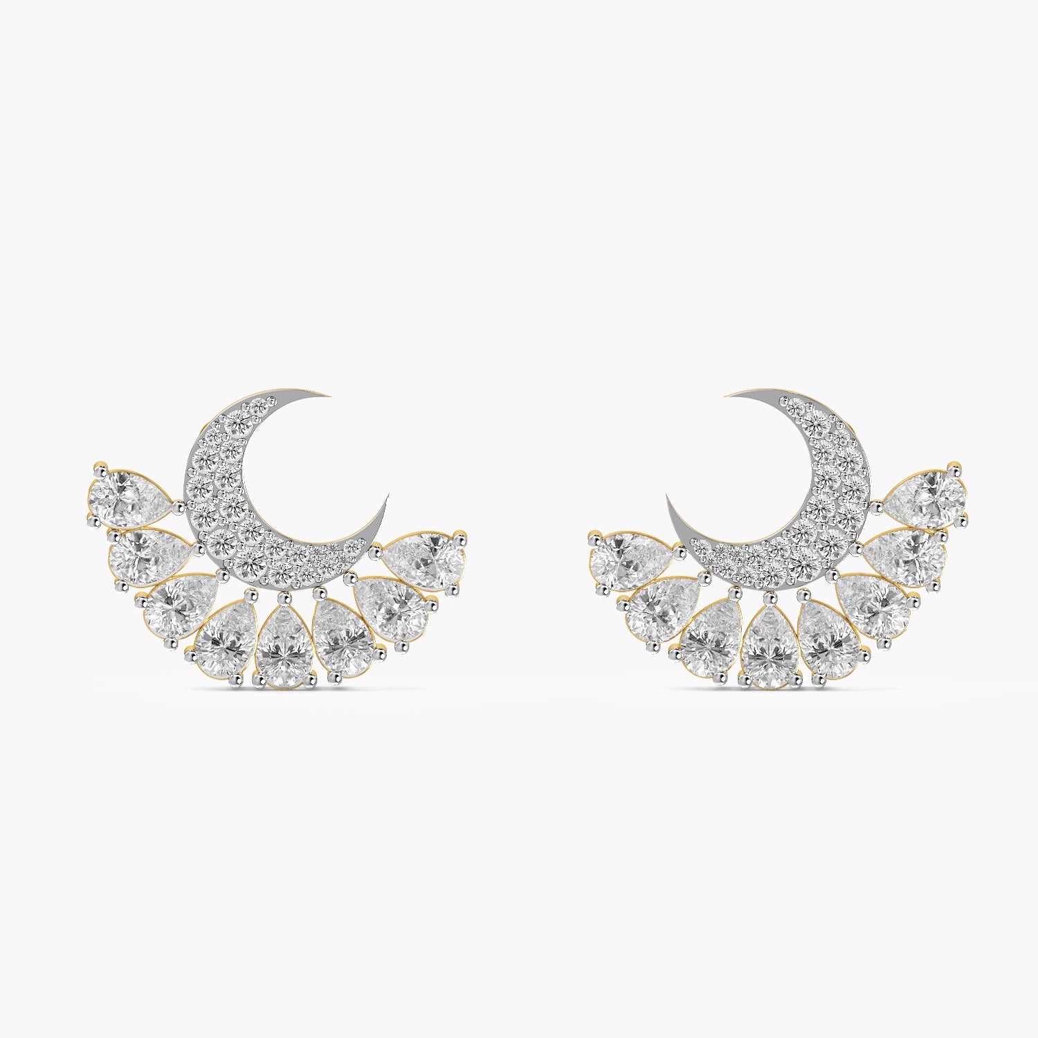 Lunara Crescent Diamond Earrings