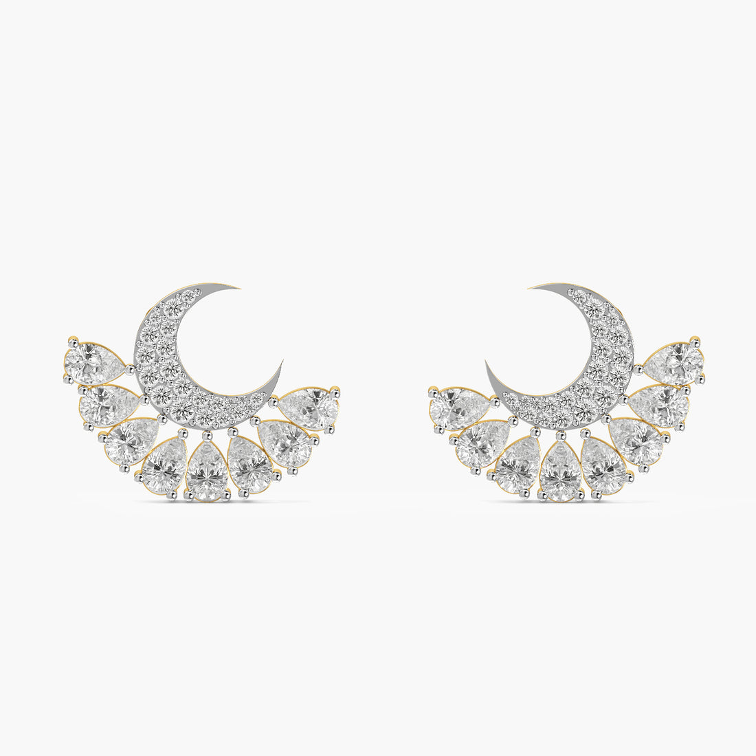 Lunara Crescent Diamond Earrings