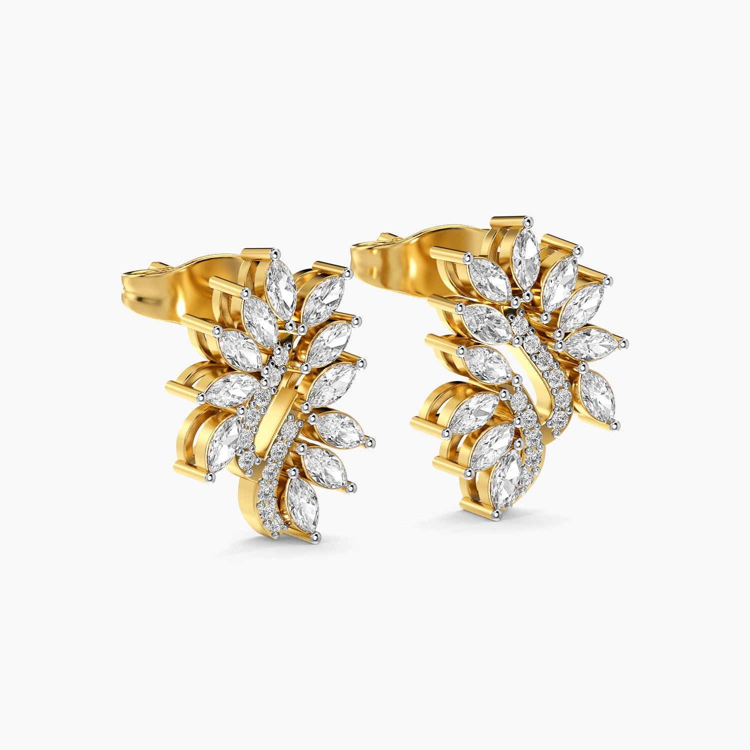 Seraphine Leaf Spiral Earrings