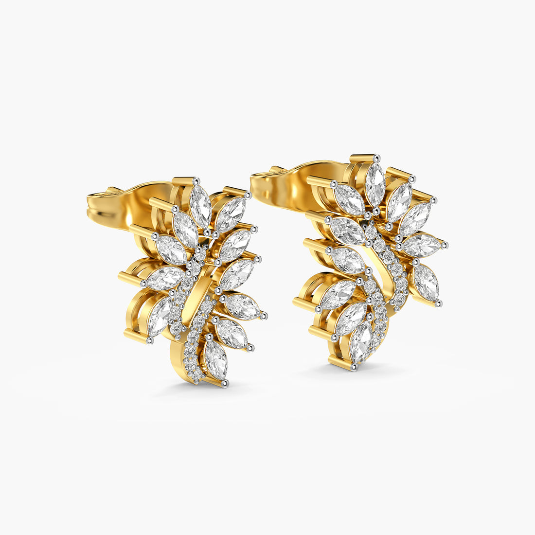 Seraphine Leaf Spiral Earrings