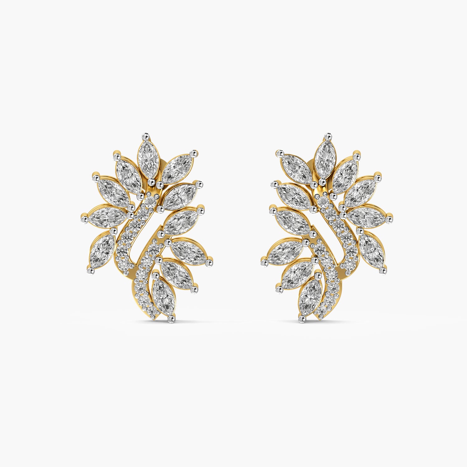 Seraphine Leaf Spiral Earrings