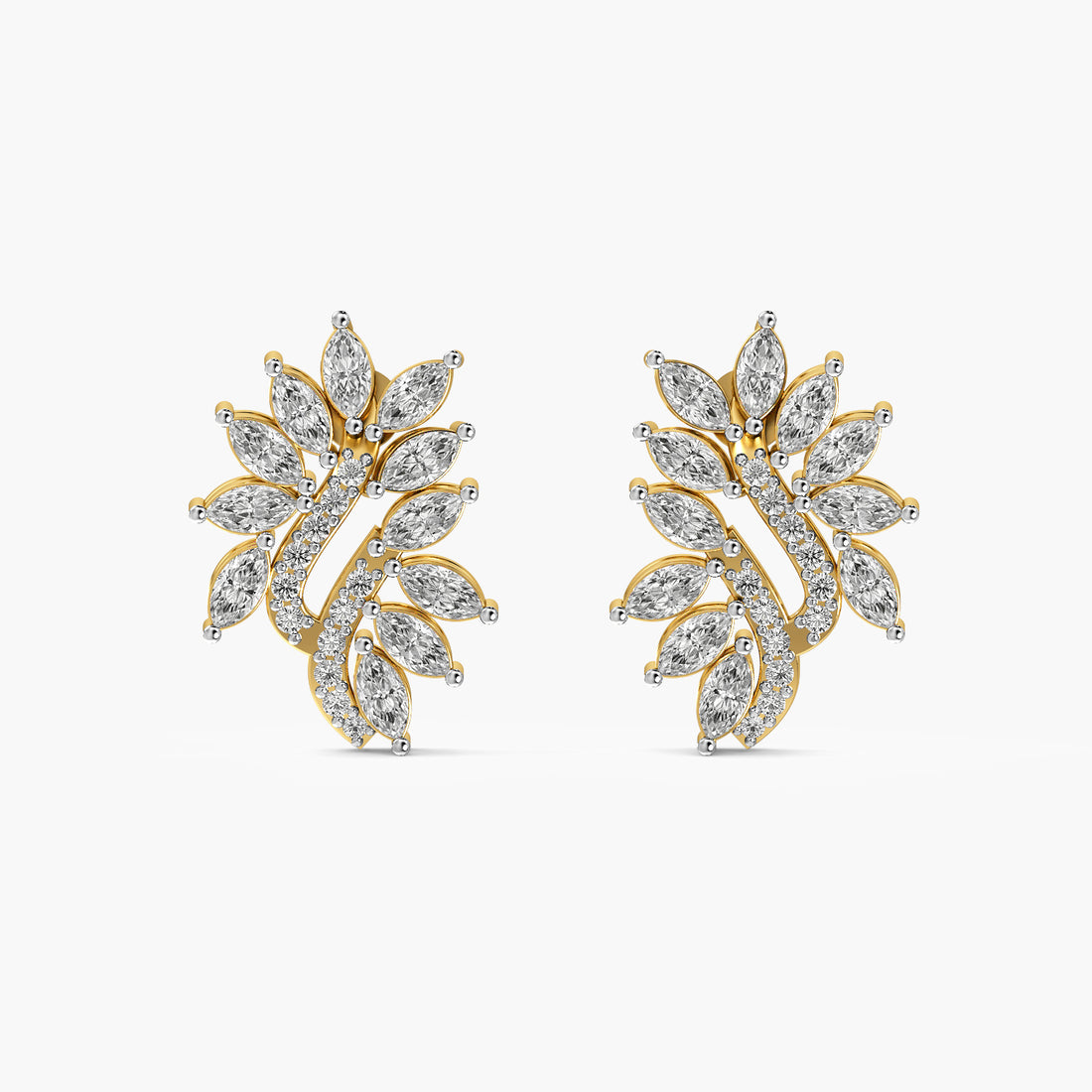 Seraphine Leaf Spiral Earrings