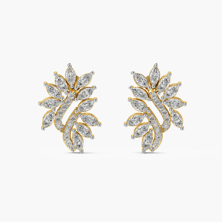 Seraphine Leaf Spiral Earrings