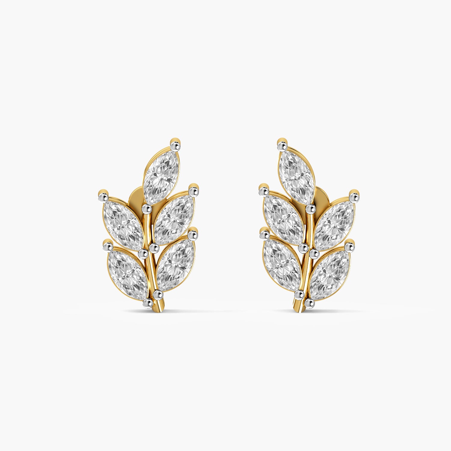 Twin Leaf Cluster Stud