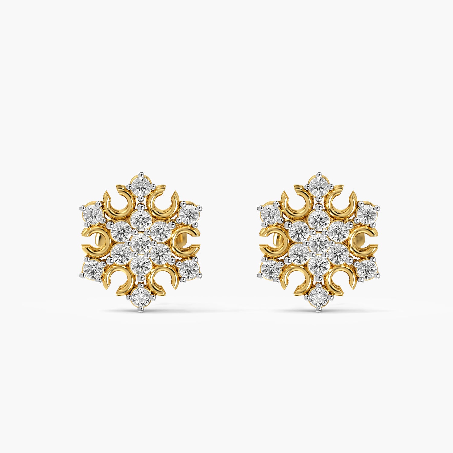 Ornate Floral Cluster Stud