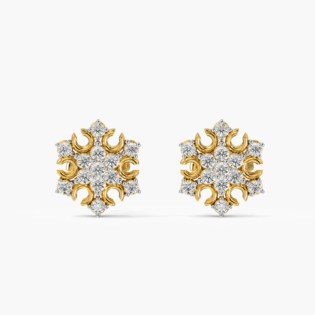 Ornate Floral Cluster Stud