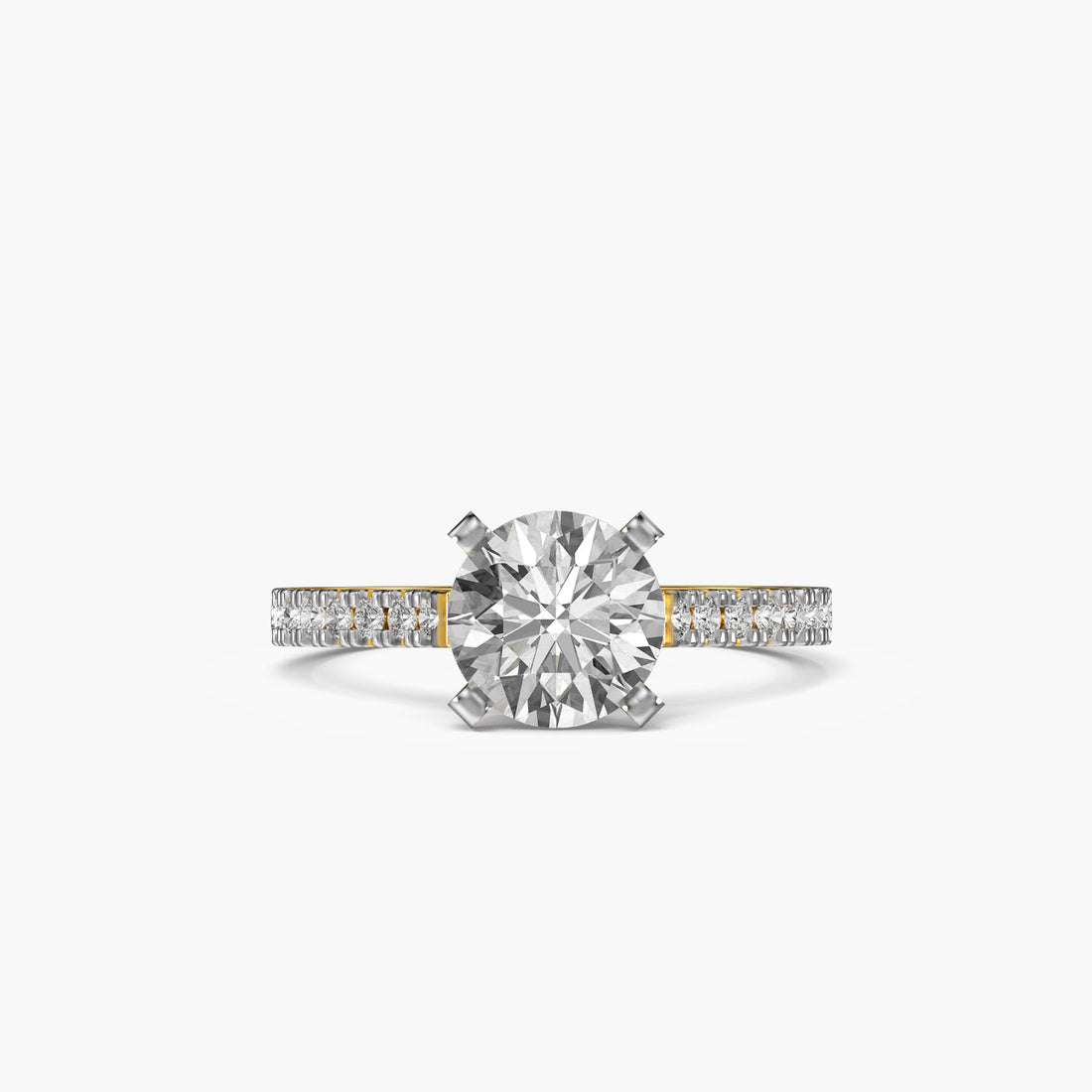 Eternal Radiance Ring - Top View in Yellow Gold - Diamond Ring by Moena