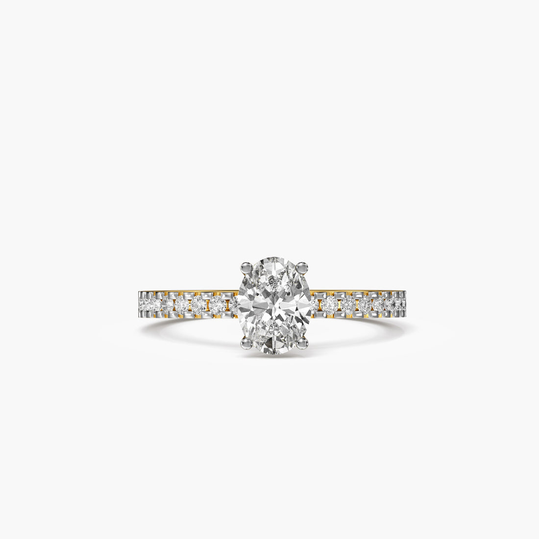 Celestial Glow Ring - Top View in Yellow Gold - Diamond Ring by Moena